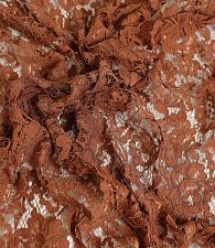 Кружевное полотно сутаж коричневое