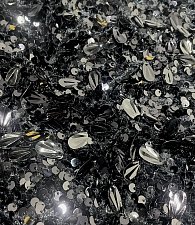 Пайетки на бархате черный\черный с каплей